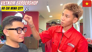 ASMR HAIRCUT  YOUNG BARBER IN SAI GON VIETNAM  RELAXING [upl. by Lezti]