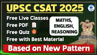 UPSC CSAT 2025 Free Live Classes For UPSC CSAT EXAM 2025  UPSC CSAT Free Classes  Civilstap IAS [upl. by Valsimot600]