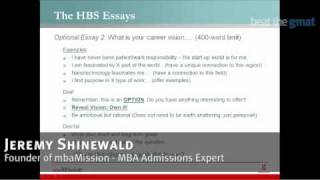 Breakdown of 2010 Harvard Business School Admissions Essays [upl. by Dalton]