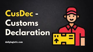 CusDec  Customs Declaration Explained [upl. by Blithe]