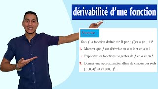 dérivabilité 1bac exercices  approximation affine dune fonction dérivable exercices corrigés [upl. by Evaleen]