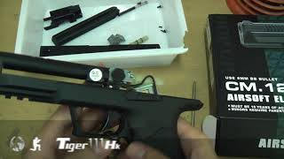 CYMA CM127 AEP Pistol Disassembly trigger and inner barrel set [upl. by Ganiats]