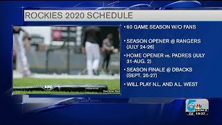 MLB announces new 2020 Rockies schedule [upl. by Hsital]