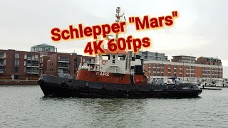 Schlepper quotMarsquot Hamburg im Neuem Hafen Bremerhaven 4K 60FPS [upl. by Eilyr]