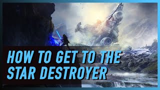 How To Get To The STAR DESTROYER 🚀 VENATOR In JEDI FALLEN ORDER  Stimm Cell For BD01  Star Wars [upl. by Newlin633]