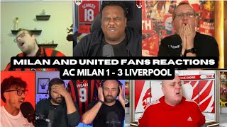 😡AC Milan and United Fans Angry Reactions😡 AC Milan 13 Liverpool [upl. by Notseh616]