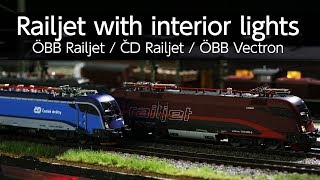 Railjet with interior lights  VLOG62 [upl. by Langer172]