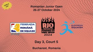 Romanian Junior Open 2024 Day 3 Court 5 [upl. by Livi]