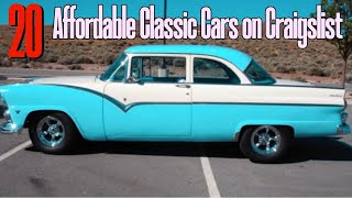 Affordable Classic Car Treasures  20 Craigslist Finds for Sale by Owner [upl. by Llibyc]