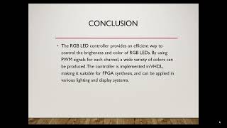 RGB LED Controller using VHDL DIGITAL SYSTEMS DESIGN [upl. by Ahsar]