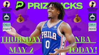 PRIZEPICKS TODAY LATER LOOK  Thursday May 2 2024  BEST DFS PICKEM  NBA MLB NHL  SLEEPER [upl. by Chalmer]