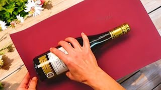 EASIEST WAY TO WRAP A BOTTLE with PAPER  GIFT BOTTLE WRAPPING IDEAS  ISasaki Original [upl. by Israeli]