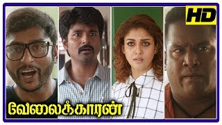 Velaikkaran Mass scene  Sivakarthikeyan mimics like Robo Shankar  Velaikkaran Super Market scene [upl. by Annoj]