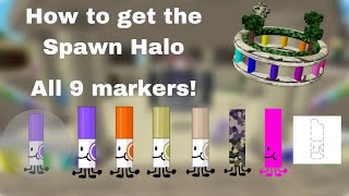 How to get the Spawn Halo in ROBLOX FIND THE MARKERS  Potatogamez [upl. by Iht]