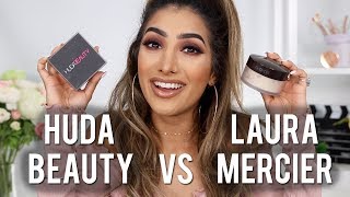 Huda Beauty EASY BAKE VS Laura Mercier Powder Review amp Demo [upl. by Daniella788]