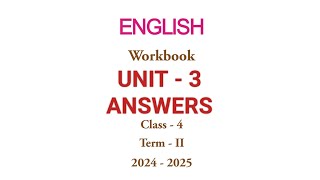 Ennum Ezhuthum workbook term 2 English 4th standard Unit 3 answersEE workbook answersEnglish key [upl. by Anaimad969]