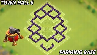 Clash of Clans  Best Town Hall 6 TH6 FarmingHybrid Base wAir Sweeper [upl. by Avis]