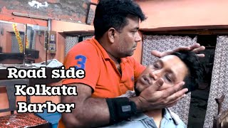 Asmr Head Massage With Neck Crack By Roadside Indian Barber In Kolkata [upl. by Marguerie376]