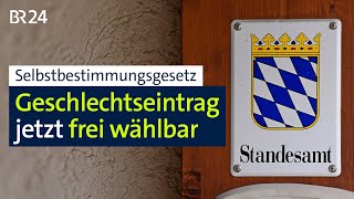 Selbstbestimmungsgesetz Geschlechtseintrag jetzt frei wählbar  BR24 [upl. by Sirromad]