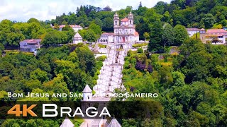 BRAGA 🇵🇹 Drone Aerial 4K  Bom Jesus amp Santuário do Sameiro UNESCO PORTUGAL [upl. by Adair229]