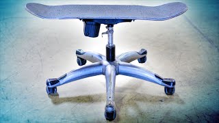 TERRIFYING OFFICE CHAIR SKATEBOARD  SKATE EVERYTHING EPISODE 147 [upl. by Dyche]