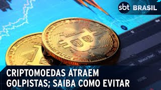 Falsos investimentos por meio de criptomoedas são usados para golpistas  SBT Brasil 121124 [upl. by Bahe]