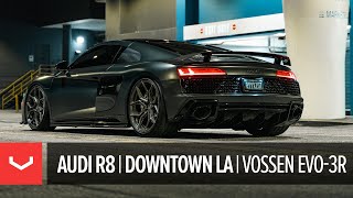 Audi R8  Downtown Los Angeles  Vossen EVO3R [upl. by Darmit6]