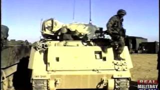 M1A1 TANK AND M163 AIR DEFENSE VEHICLE PREP FOR ATTACK IN DESERT STORM Part 2 [upl. by Aved]