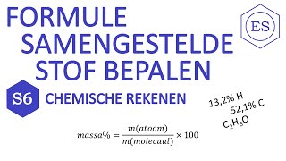 S6 chemisch rekenen  Formule samengestelde stof bepalen [upl. by Dumm925]