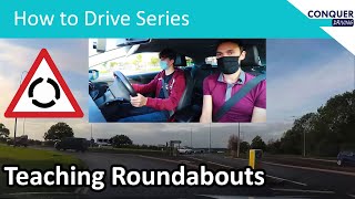 Teaching a learner driver basic roundabouts in the UK [upl. by Eugene]