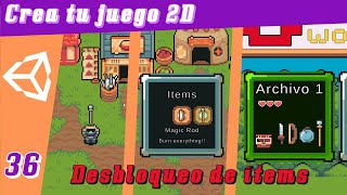 Crea tu juego en Unity 36 Desbloqueo de ítems [upl. by Atekihc]