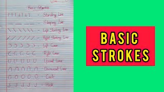 Basic Strokes  Lines and Curves for kids  Handwriting practice [upl. by Idet]