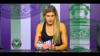 Genie Bouchard Wimbledon 2014 QF Press Conference [upl. by Radek877]