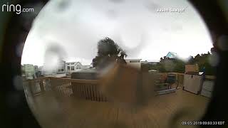 Man watchers tornado from Dorian destroy home on doorbell cam [upl. by Wemolohtrab579]