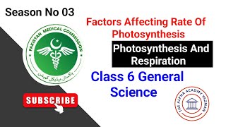 Factors Affecting Photosynthesis Class 6 Science  Season 03  Episode 02  Live Sessions 202425 [upl. by River]