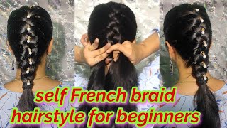 French braid hairstyle  French braid hairstyle in tamil  simple hairstyle  easy hairstyle [upl. by Zetrac581]