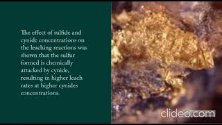 CYANIDE SULPHIDE GOLD LEACHING PROCESS GROUP F [upl. by Shellans]