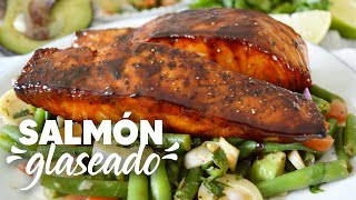 EL SALMÓN MÁS FÁCIL QUE VAS A PREPARAR salsa con 2 ingredientes [upl. by Wrench]