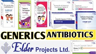 जेनेरिक दवाइयाँ ANTIBIOTICS ELDER PROJECT BRANDS IN INDIAN MARKET medicine antibiotics [upl. by Namien]