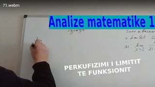 Analize matematike Perkufizimi i limitit te funksionit [upl. by Chapen703]