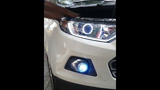 Ford Ecosport Modified Headlights  Ecosport DRL Headlights Modification [upl. by Hutner877]