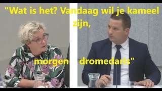 Paulusma D66 chagrijnig tegen PVVer Crijns over genderterreur wil je kameel zijn of dromedaris [upl. by Enaitsirk]