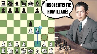 ¿GAMBITO DE REY CONTRA EL MEJOR DE LA HISTORIA 🤯 Pulvermacher vs Capablanca Nueva York 1907 [upl. by Yremogtnom]