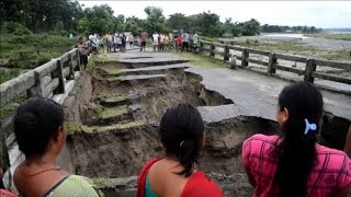 North Bengal hit by flooding and landslides [upl. by Namharludba]