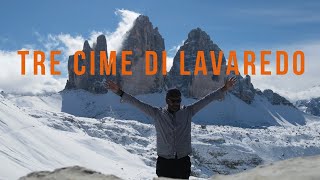 Tre Cime di Lavaredo hike in Snow  Dolomites hike in Snow  Best Hike in Italy [upl. by Kassab]