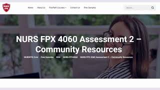 NURS FPX 4060 Assessment 2 – Community Resources [upl. by Mendoza586]