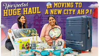 MOVING TO A NEW CITY 😃  Unexpected Huge Haul 🛍️  sneholic haul [upl. by Auohp]