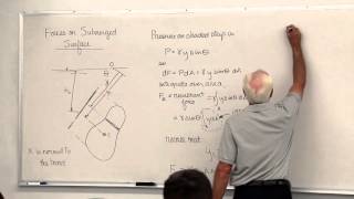 Fluid Mechanics Forces on Submerged Surfaces I 3 of 34 [upl. by Sigismond561]