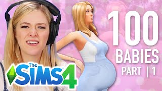 Single Girl Tries The 100 Baby Challenge In The Sims 4  Part 1 [upl. by Asseralc]