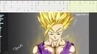 Gohan Angers SSJ2 Theme Song  Guitar Tab [upl. by Bunde]